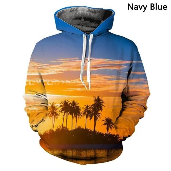 Sweat imprimé 3D coloré avec capuche et coupe ample - 5