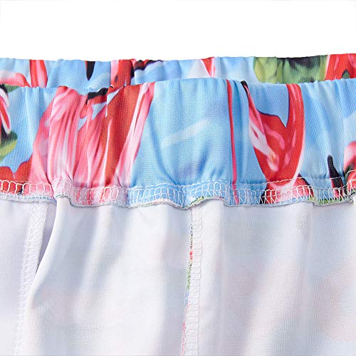 RAISEVERN Unisex Sweatpants Tropical Flamingo Funny Joggers Pants Hawaiian Jogging Trousers Sportswear with Drawstring for Men Women
