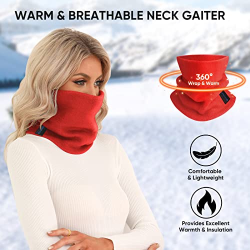 Image of TICONN Neck Gaiter Face Cover Scarf, Neck Warmer Breathable Sun & Wind-proof for Skiing Fishing Hiking Cycling