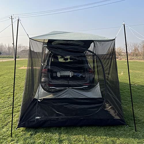 Vilemoon Car Awning Sun Shelter Camping Suv Rear Tent, Portable Waterproof Roof Top Tent Car Canopy For Suv Minivan Hatchback Camping Outdoor Travel (Car Awning Sun Shelter With Mosquito Net) #TOP2
