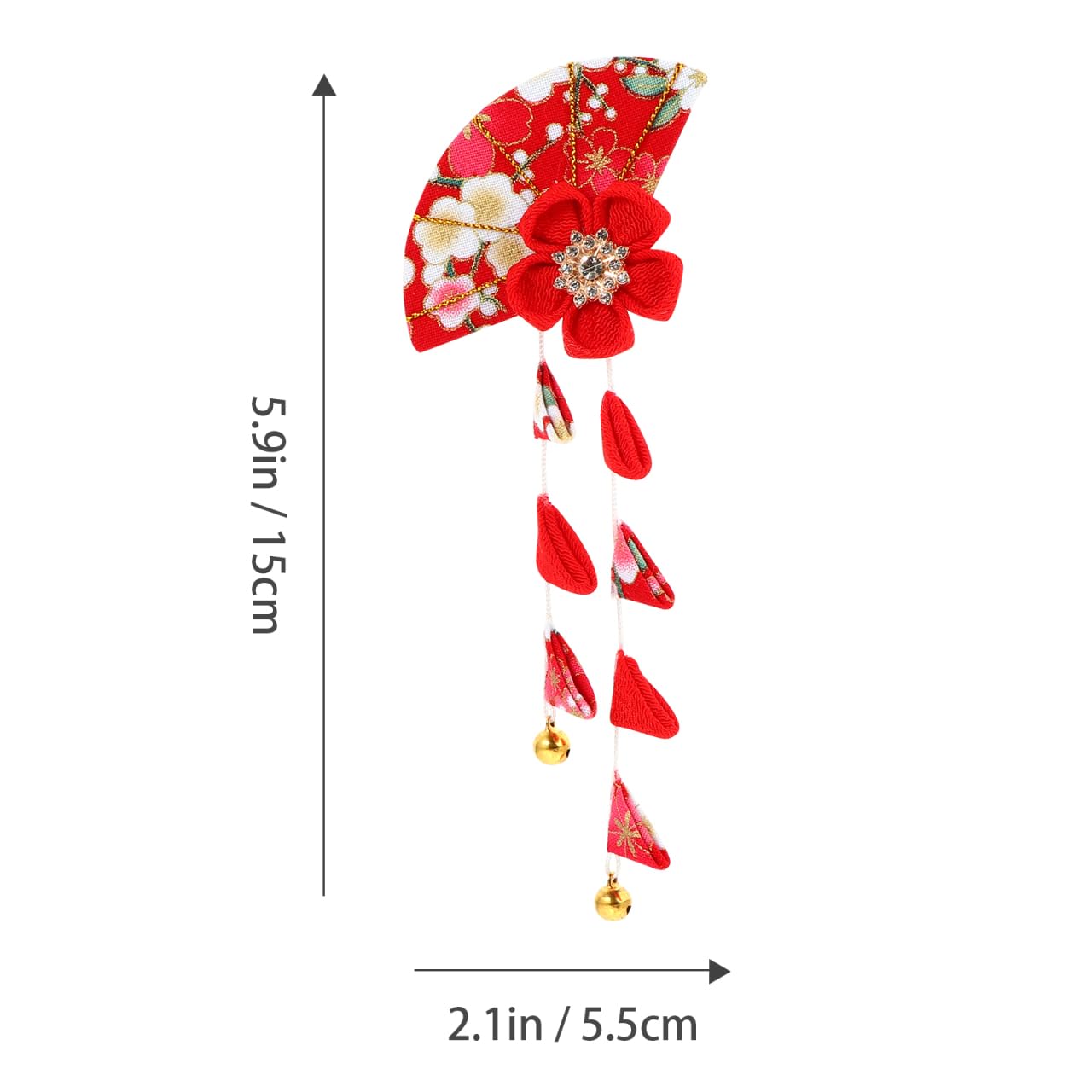 Japanese Kimono Hair Accessories Tassel Kanzashi Hair Clip Lightweight Floral Ornament for Women Traditional Style image 2