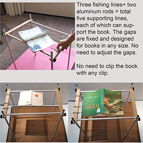 Image of Reading Stand for Lying Flat on Bed | Supine Reading Book Stand Book Rest /Tablet Support (Without LED Lamp and Phone Bracket)