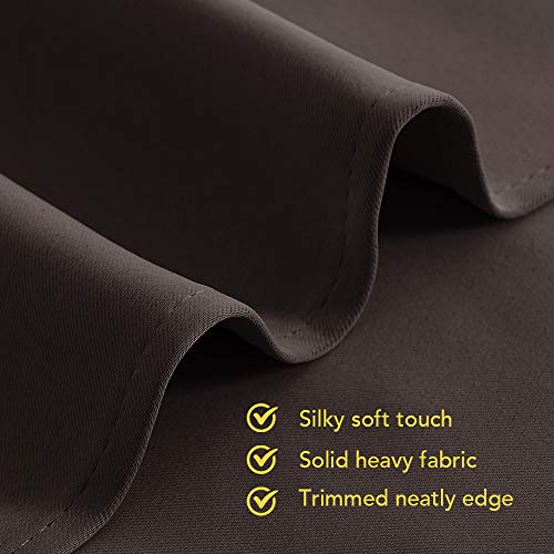 Image of NICETOWN Room Darkening Draperies Curtains, Energy Smart Thermal Insulated Solid Grommet Curtains /Drapes Window Panels (2 Panels, 34-inch x 54-inch, Toffee Brown)