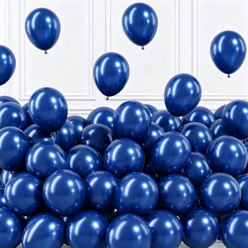 Image of Togvu Navy Blue Balloons, 50Pack 5 Inch Small Mini Dark Blue Latex Party Balloons for Birthday Graduation Retirement Sports Bachelorette Party Decorations Supplies