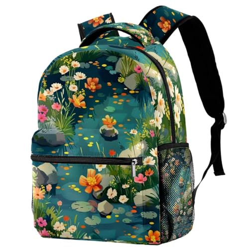 Sac à dos d'école multicolore Brook Garden grand modèle pour le quotidien des ados