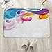 Tappetino antiscivolo da bagno o doccia,Gocce colorate e astratte della spruzzata con effetto del pennello di concett,Extra lungo, lavabile in lavatrice, tappetini da Bagno Facili da Pulire 60 x100 cm