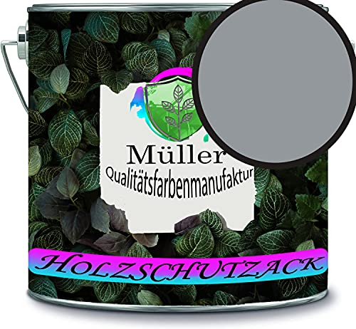 Peinture de protection pour bois - Résistant aux intempéries - Protection longue durée contre les intempéries - Couleur de protection du bois RAL 7042 - Gris de trafic A - Müller de qualité