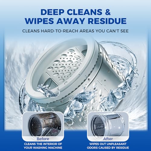 Gihen Washing Machine Cleaning Tablets 24 Count, Powerful Clean Descaler & Odor Remover for All Front & Top Load HE Washers, Septic Safe, 12 Month Supply — view 6