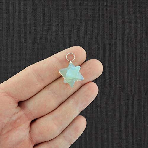 Natural Opalite Merkaba Star Pendant 3D