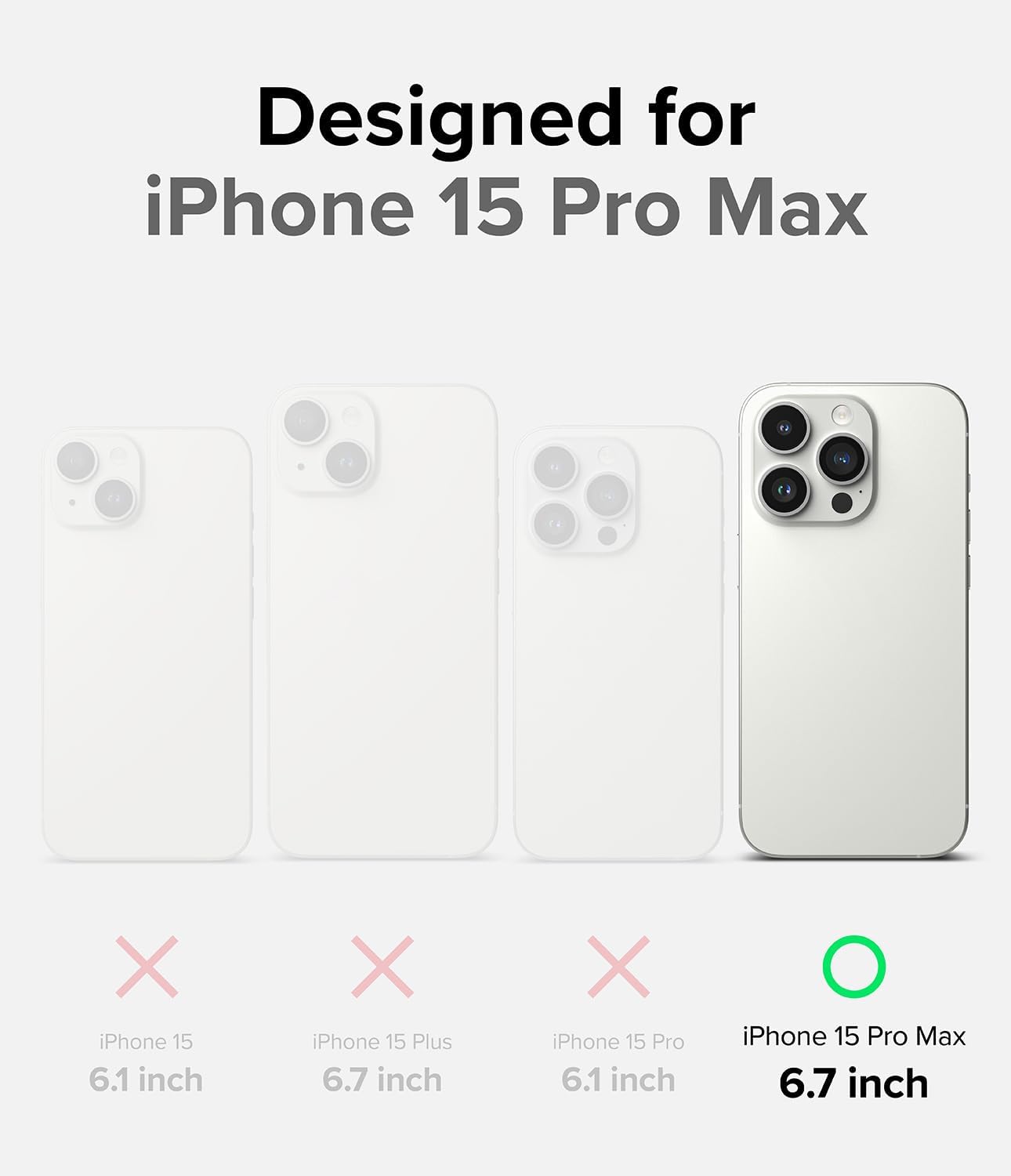 Ringke Fusion Bold for iPhone 15 Pro Max Case, Compatible with MagSafe, Textured Sides for Grip, Anti-Yellowing Technology, Frosted Clear Back Resists Smudges - Magnetic Matte Black
