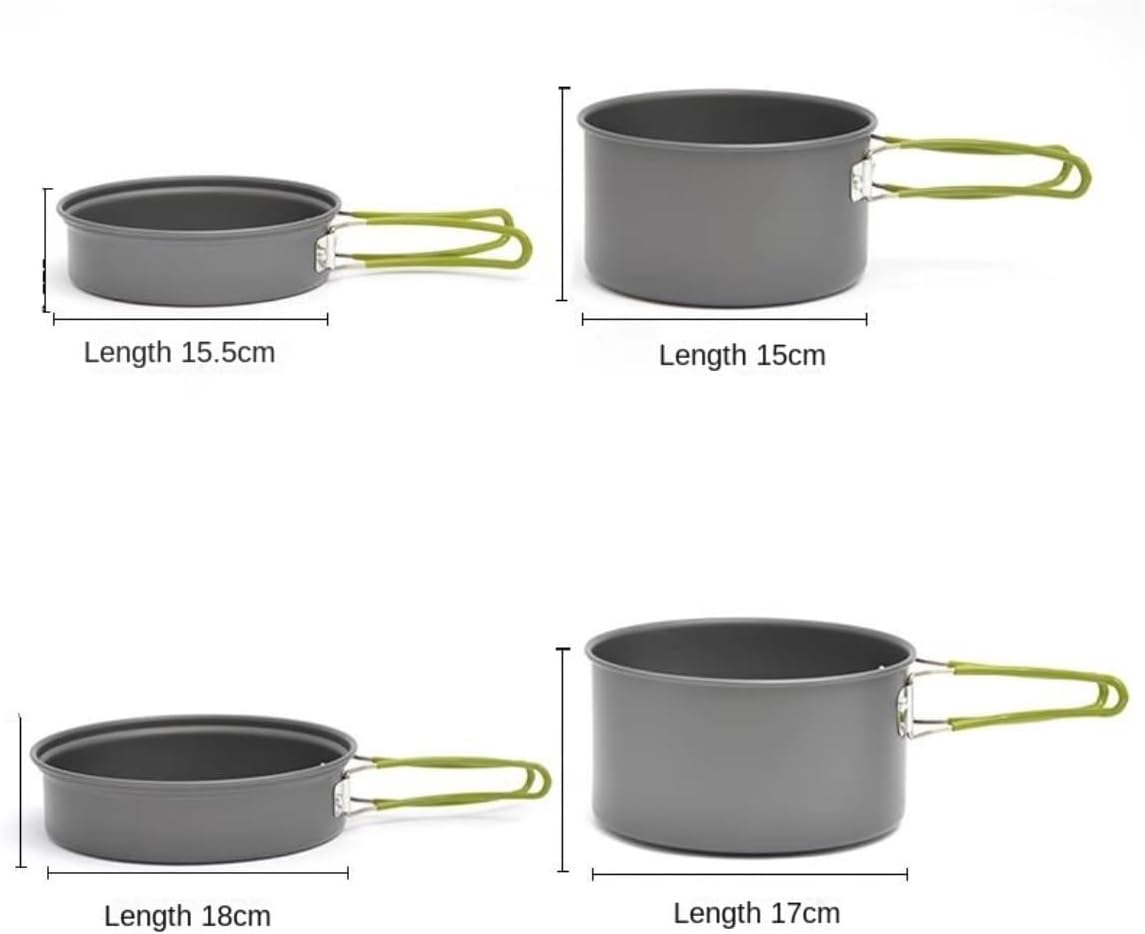 Camping Kitchen Utensil Camping Stove Set Pot Outdoor Multi-Person Picnic Camping Cooker Portable Non-Stick Pot Set for Outdoor Cooking