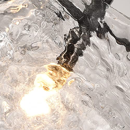 Sdfdssr Irregular Clear Glass Chandelier Creative Ice Cube Modeling Modern Chandelier Personalized Staircase Decoration Lighting Hanging Lamp For Restaurant Kitchen Island Dining Table #TOP5