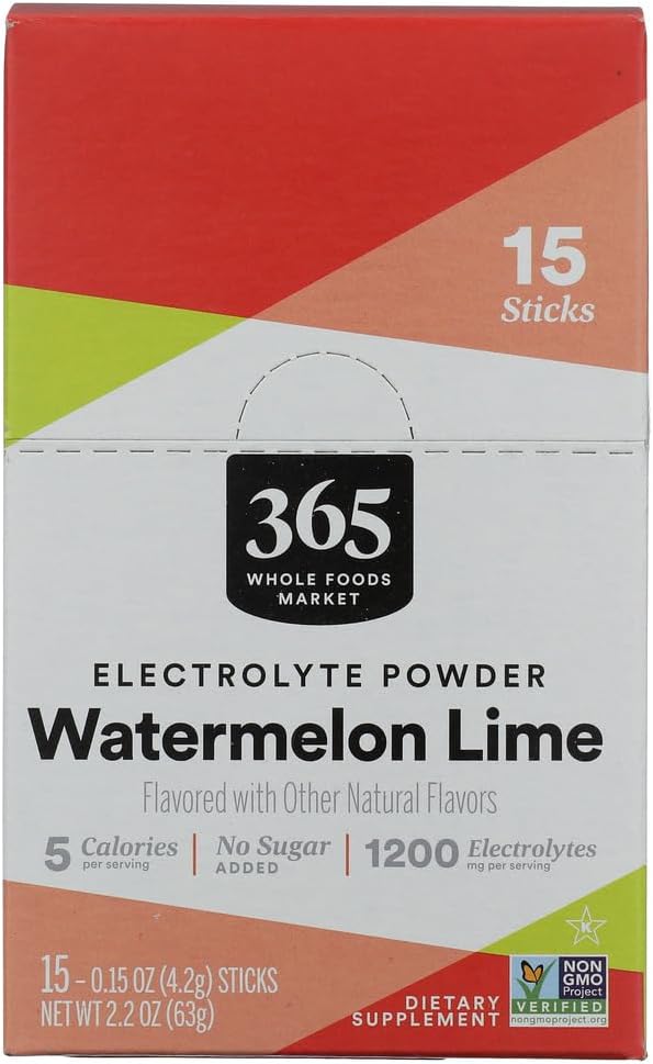 Miniatura 3 de 365 by Whole Foods Market, Palitos de electrolitos de sandía y lima, 1.95 onzas, paquete de 15