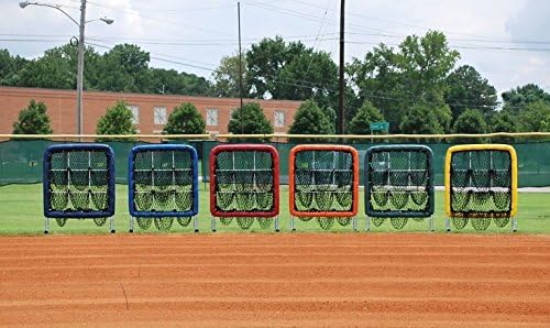 softball pitching net with pockets