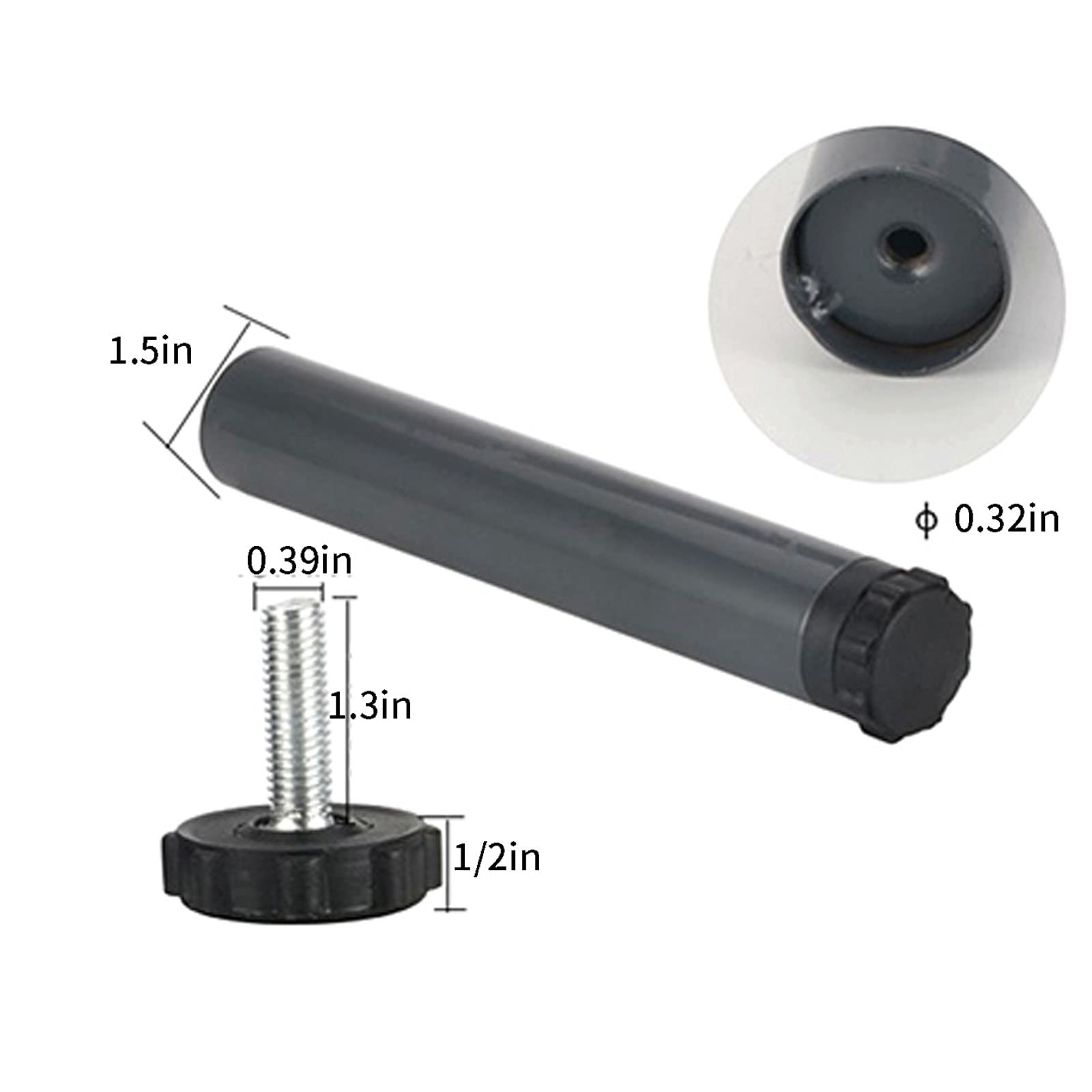 B1302G-6 SET OF 6 BEDFRAME GLIDES GOLD