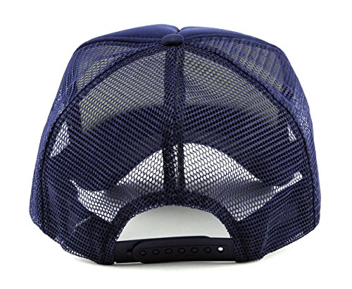 Image of NYFASHION101 Plain Mesh Trucker Hat - Breathable 6-Panel Daily Snapback Cap, Customizable Ideal for DIY Embroidery & Patches