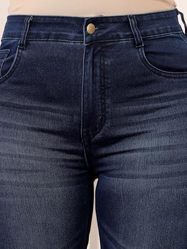 Image of Miss Chase A+ Women's Bootcut High Rise Regular Length Stretchable Denim Jeans