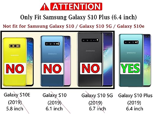 Warsia for Galaxy S10 Plus Case, with Screen Protector [Military Grade Drop Tested] Heavy-Duty Tough Rugged Shockproof Protective Case for S10 Plus 6.4 inch, Red by Warsia - Image 2