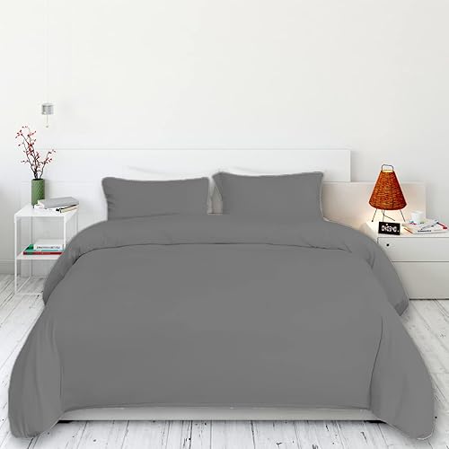 Miniatura 1 de Juego de funda de edredón de microfibra de 3 piezas, 1400 hilos, resistente a las arrugas, la decoloración y las manchas, funda de cama y 2 fundas