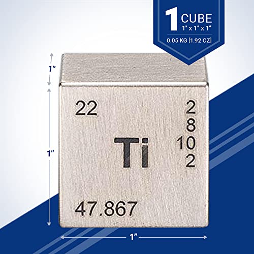 Cube en titane gravé 2,5 cm de haute précision pour collectionneurs - 2