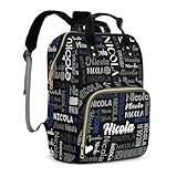 Picture of ZAACUSTOM Large Capacity Custom Diaper Bag with Name, Multifunction Personalized Diaper Bag Backpack for Baby Girl Boy, Fashion Shoulder Bag Waterproof Casual Daypack Travel Backpack for Mom