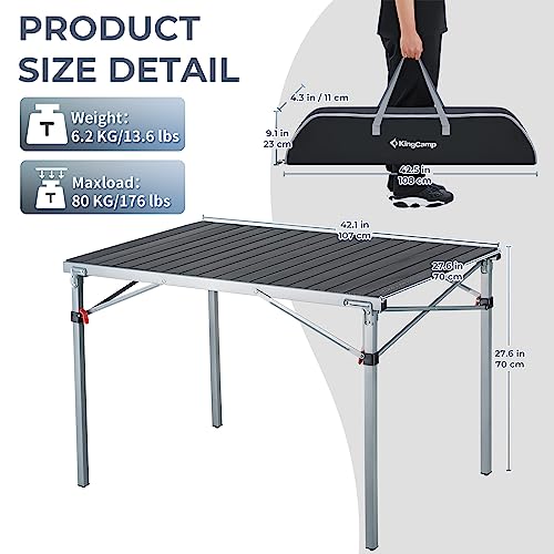 KingCamp-Aluminum-Folding-Lightweight-Roll-Portable-Stable-Table-for-Camping-Picnic-Barbecue-Backyard-Party-Indoor-Outdoor-Oversize-Silver-Black