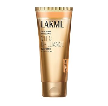 Lakme Vitamin C Brilliance Facewash 100g | Vitamin C Face Wash for Glowing and Brighter Skin | 100% Soap Free Cleanser - image, photos