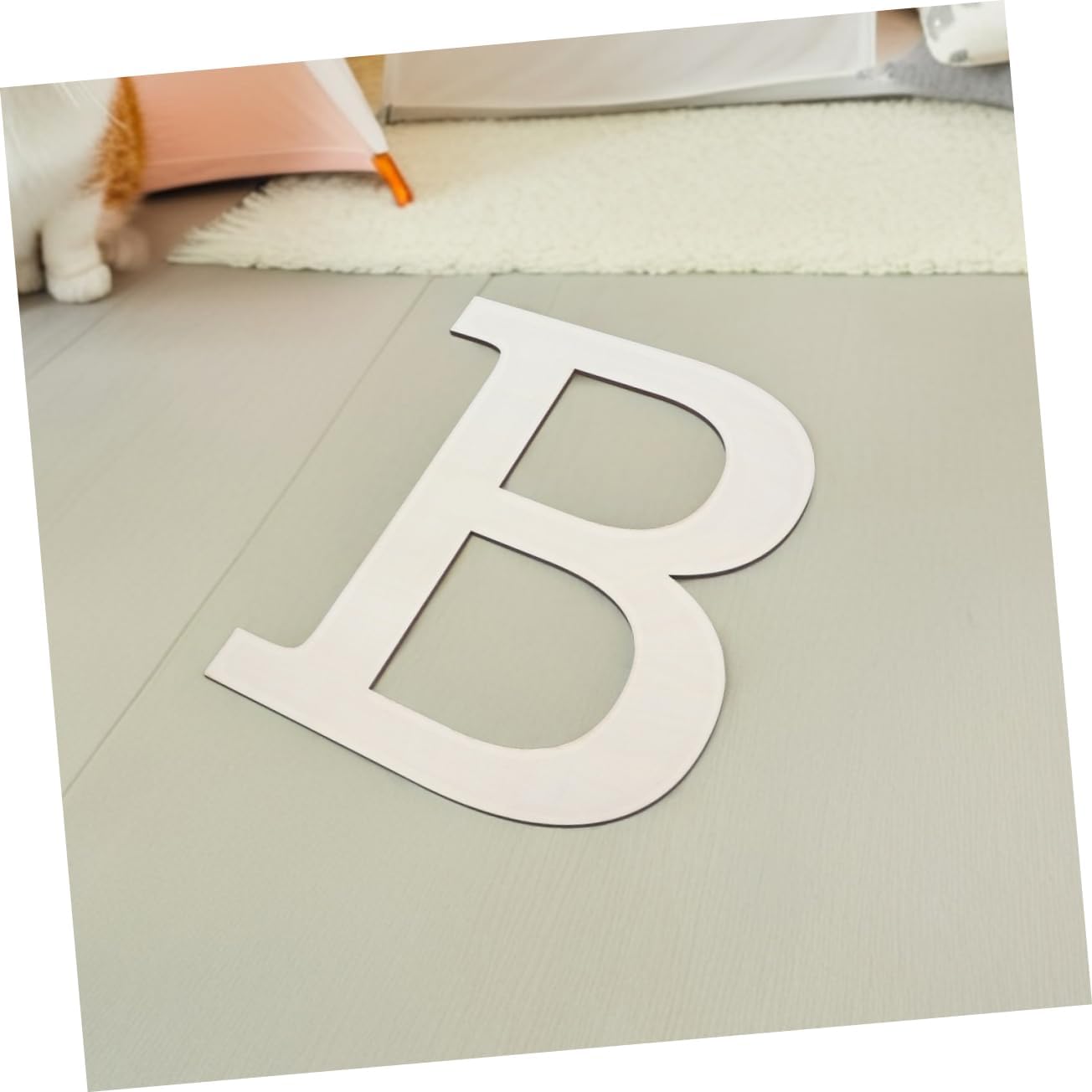 PRETYZOOM Big Wooden Alphabet Letters 2pcs Large Block Letters for Wall Decor Diy Paint Perfect for Home Party Office