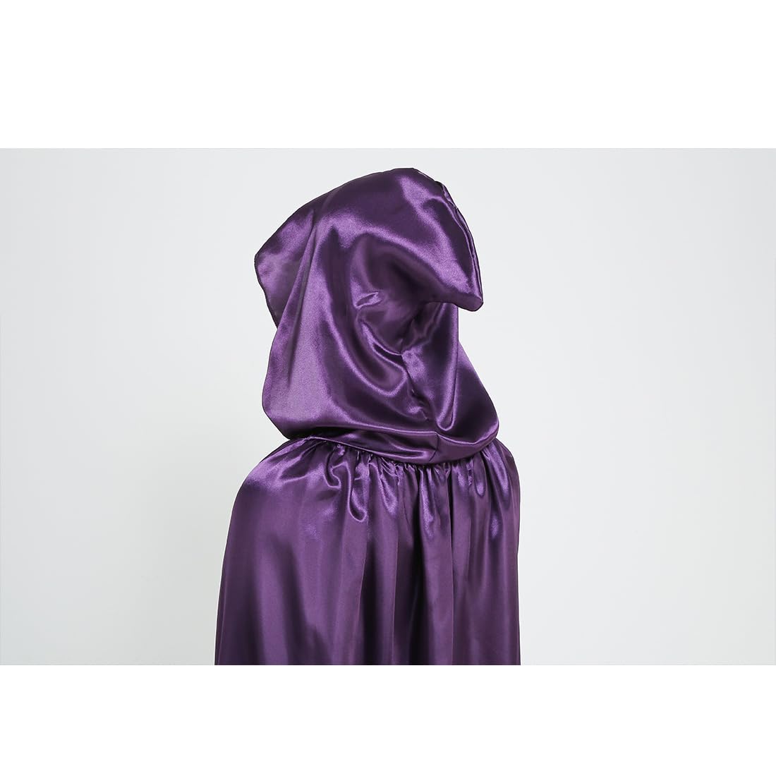 HAPNBCELE Unisex Adults Satin Cape Hooded Cloak - Image 3