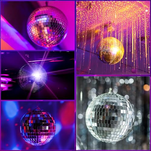 TAZKZZY atualizar bola de discoteca com luz e controle remoto, girador de bola de discoteca giratóri