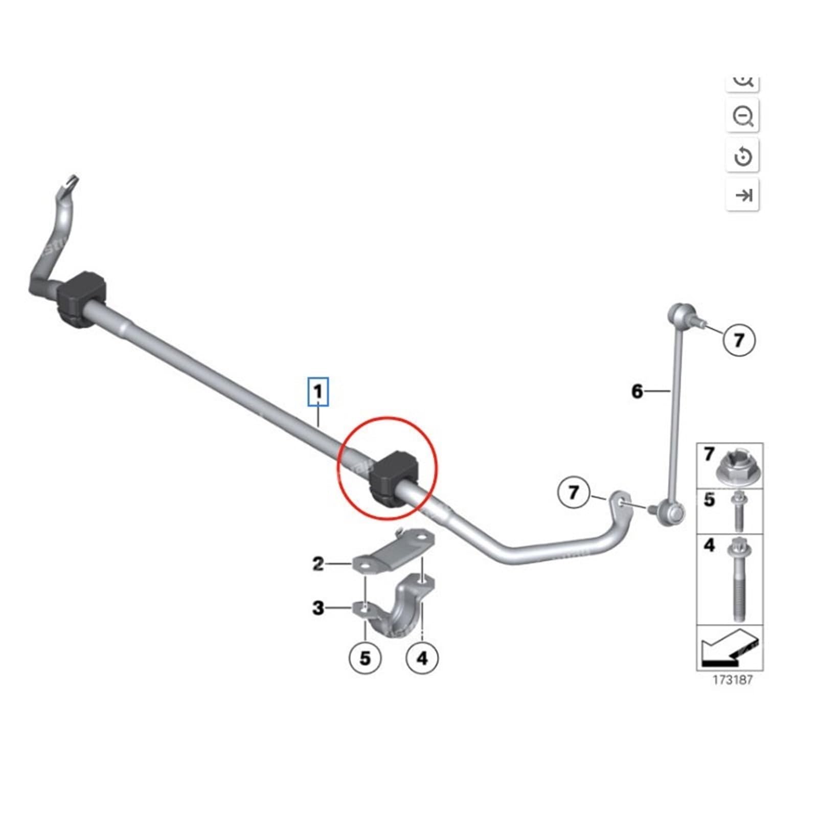 drążek podpórka stabilizator Pasuje do Bmw