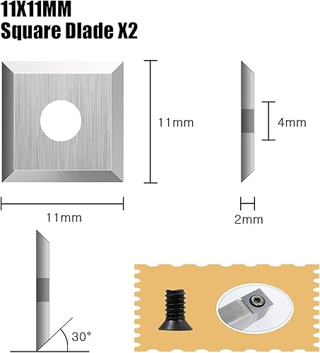 Miniatura 2 de Juego de 8 piezas de cortadores de carburo de tungsteno para herramientas de torneado de torno de madera