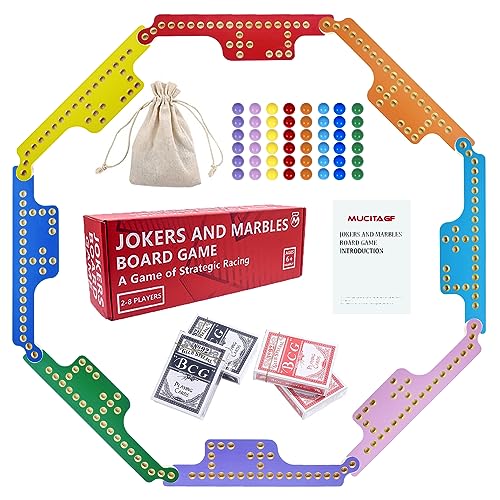 Juego de Mesa Jokers and Marbles con 8 Tableros y 48 Canicas miniatura 1