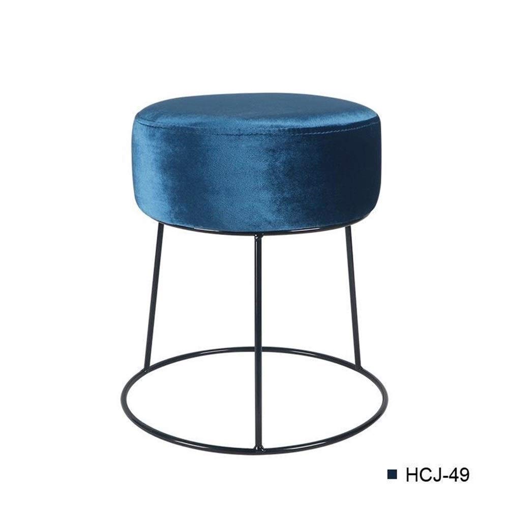 Vintage Dressing Table Stool Modern Fabric Shoes Bench Home Wear Shoes Bench Actor Makeup Stool Nordic Iron Dining Stool Creative Simple，comfortable Soft Padded Piano Chair ( Color : Style 3 )