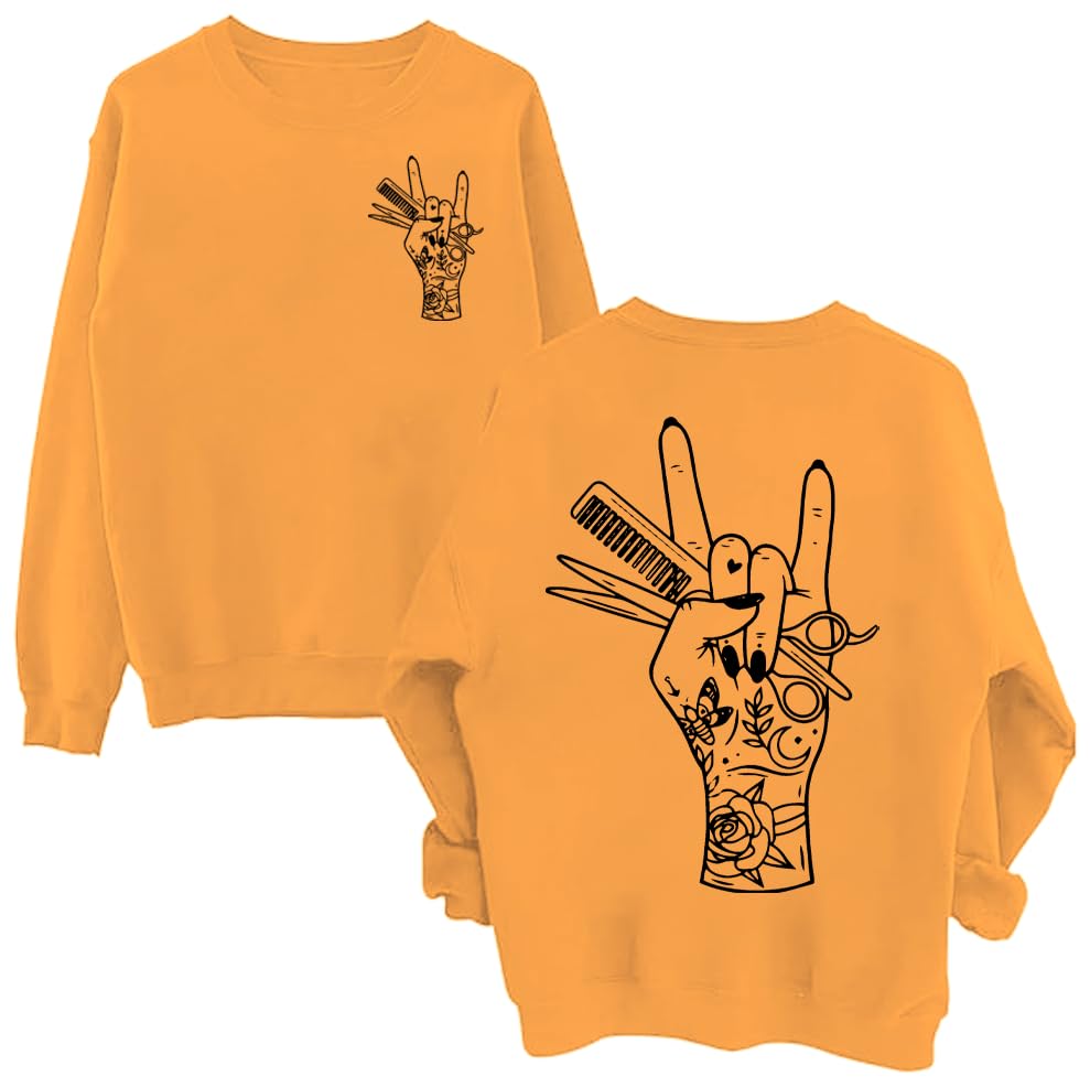 Hair Stylist Sweatshirt Minimalist Hairstylist Hoodie Hairdresser Heart Sweatshirt