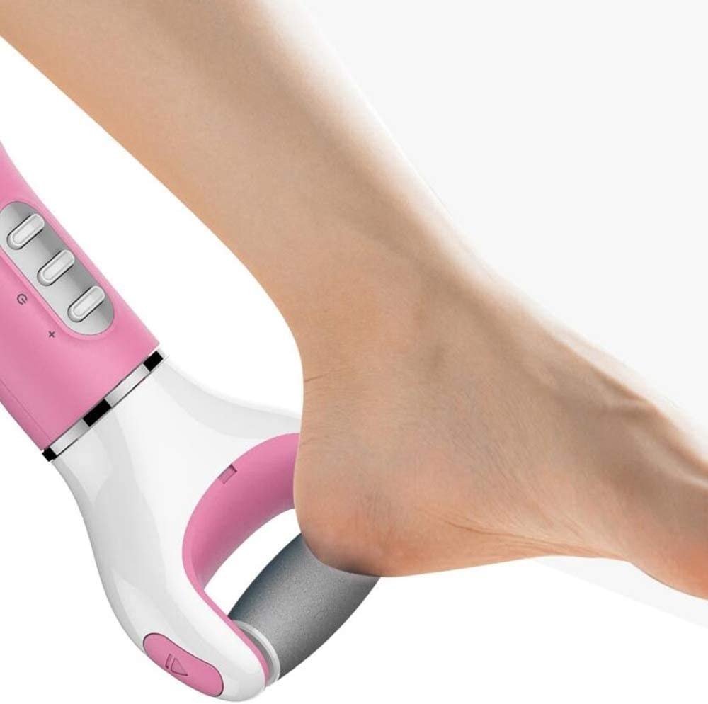 Foot File Elettrico Callus di rimozione Ricaricabile, Portatile Callus Morte della Pelle di rimozione Duro Incrinato Secco Pedicure Pelle Strumenti (Color : White)