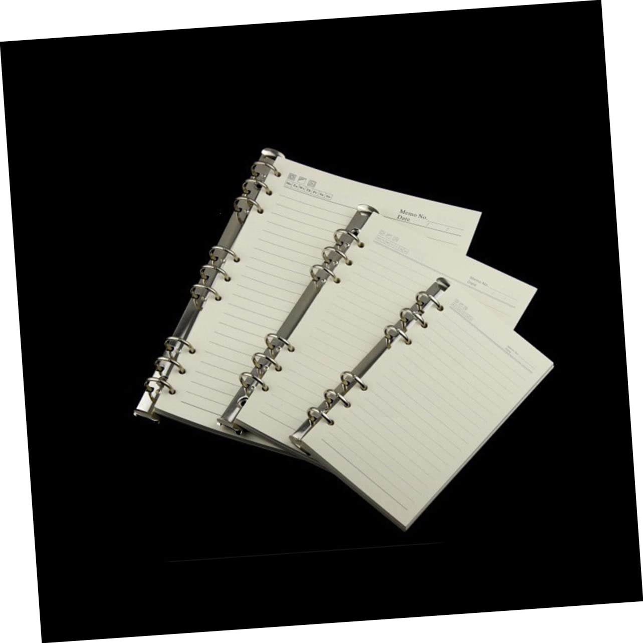 Operitacx 20piezas Clip Metálico de Seis Carpeta de Sueltas de Metal Carpeta de Anillas Metálicas para Encuadernar Documentos y Papelería de Oficina