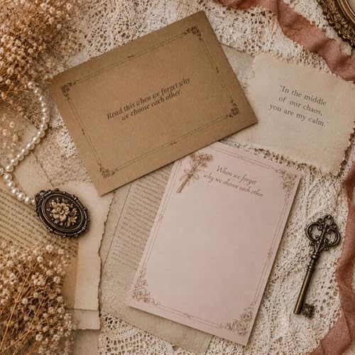 Image of Celebrations Romantic Love Letter Box for Couples, inchRead This When inch 5 Emotional Letters Gift Set for Anniversary, Wedding, Long Distance Relationship, Boyfriend & Girlfriend - Brown Pack Of 5