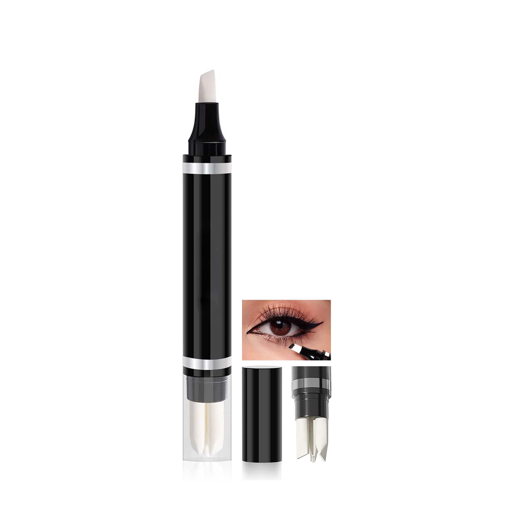 Lápiz removedor de maquillaje de ojos, corrector de ojos, removedor de lápiz, sin lavado, corrección rápida, delineador de ojos manchado, fácil de usar y fácil de usar y fácil de viajar, con