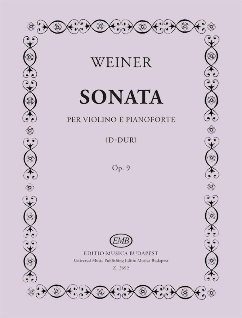 Sonate d-dur op. 9 violon texte clair pour déchiffrage facile