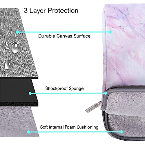 MOSISO Laptop Shoulder Bag Compatible with MacBook Pro 16 inch 2023-2019 M3 A2991 M2 A2780 M1 A2485 A2141/Pro 15 A1398, 15-15.6 inch Notebook, Canvas Cross Grain Marble Carrying Briefcase Sleeve3