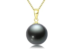 18K Gold Genuine Tahitian Cultured Pearls Pendant Necklace