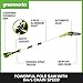 Greenworks G40PSFK2 Cordless Pole Saw, 20cm Bar Length, 8m/s Chain Speed, 3.64kg, Auto-Oiler, 80ml Oil Tank, 2.58m Pole Reach, 40V 2Ah Battery & Charger, 3 Year Guarantee