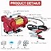 TRUPOW 12V DC 10GPM Self-priming Heavy-duty Gasoline Fuel Oil Transfer Pump with Explosion-proof for Gasoline Diesel Kerosene & More
