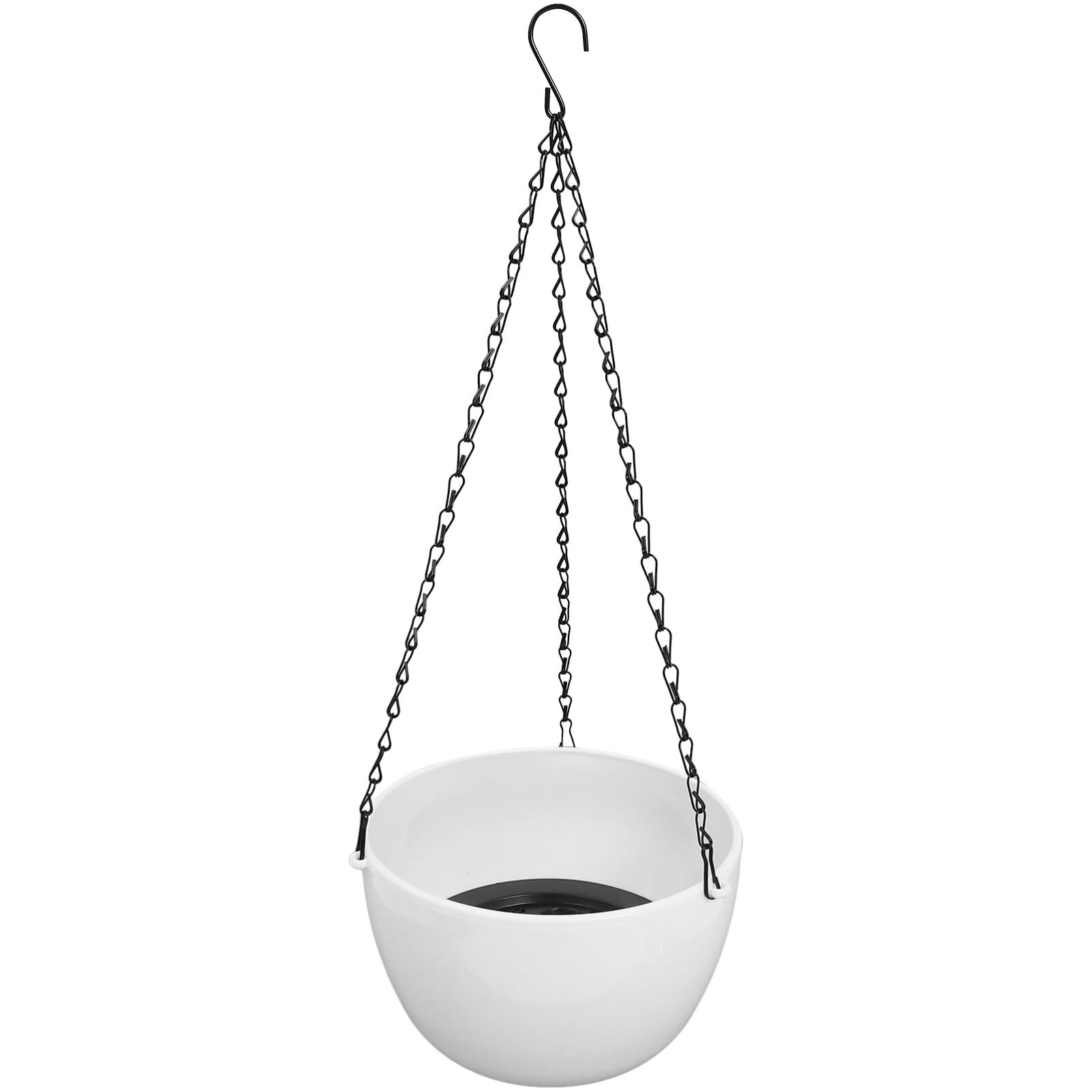 INOOMP Macetero De Mimbre Colgante De Plástico Cesta Colgante Redonda De Autorriego Maceta para Plantas Hierbas Orquídeas Contenedor para Decoración