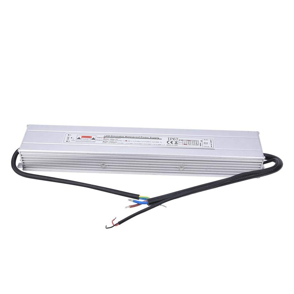 LED Power Supply, IP67 LED Waterproof SCR/0-10V Dimmable Power Supply, AC170~260V(50/60Hz) Input 12V 12.5A 150W Output, Dimming Power Supply, for LED Flexible Strip Light
