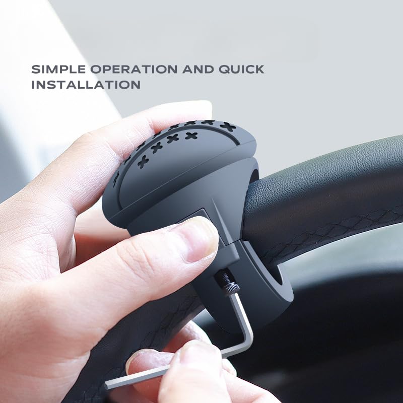 Car Truck Boat Golf Carts Silicone Steering Wheel Spinner Knob Grip Booster Universal Fit, Anti Slip, Sporty