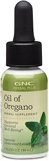 GNC Herbal Plus Oil of Oregano | Supports General Well-Being | Vegetarian | 1 fl oz/30 mL