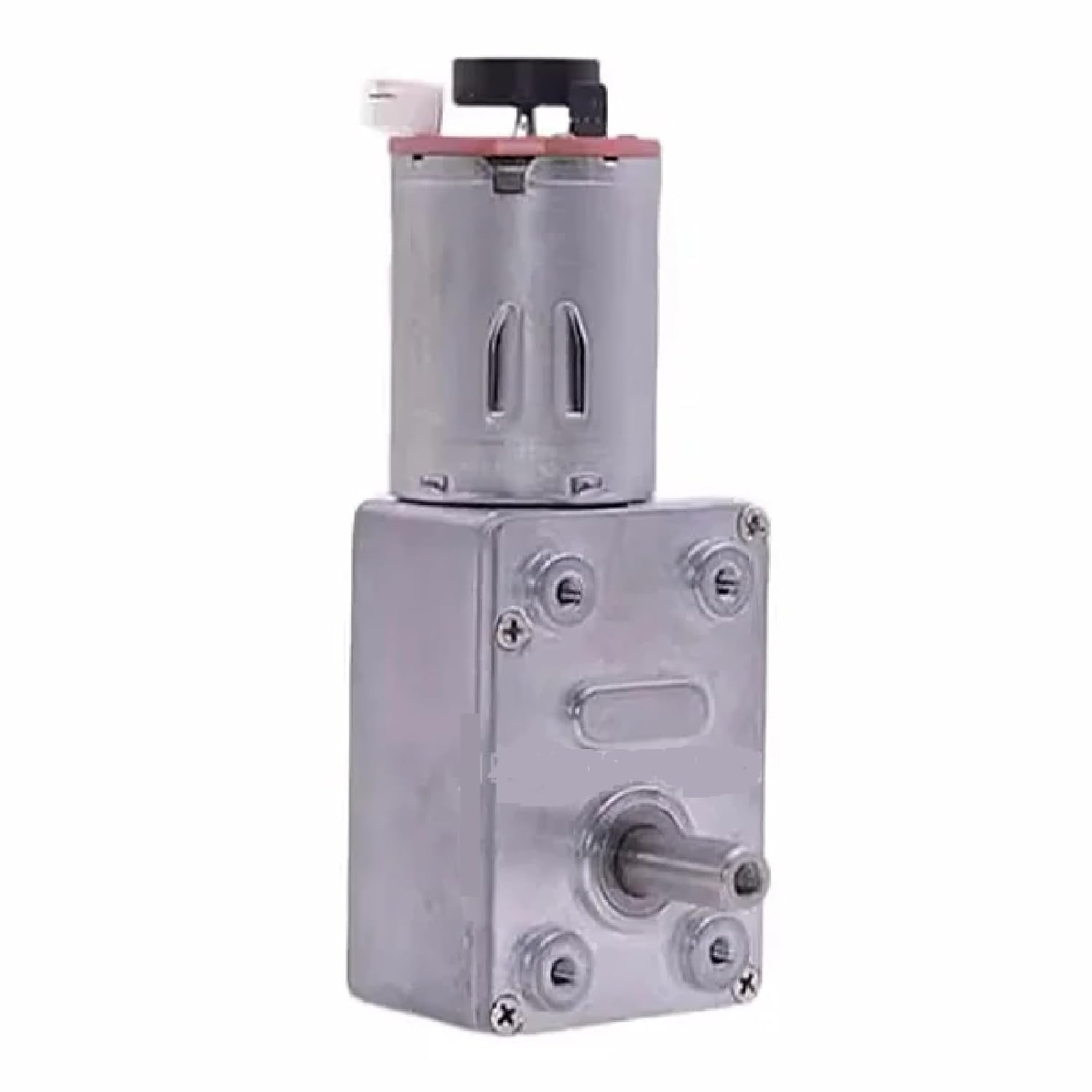 JGY-370 DC Gear Motor with Hall Encoder, 6V/12V/24V, Self-Locking Metal Gearbox for Robotics and Home Appliances (66RPM 24V)