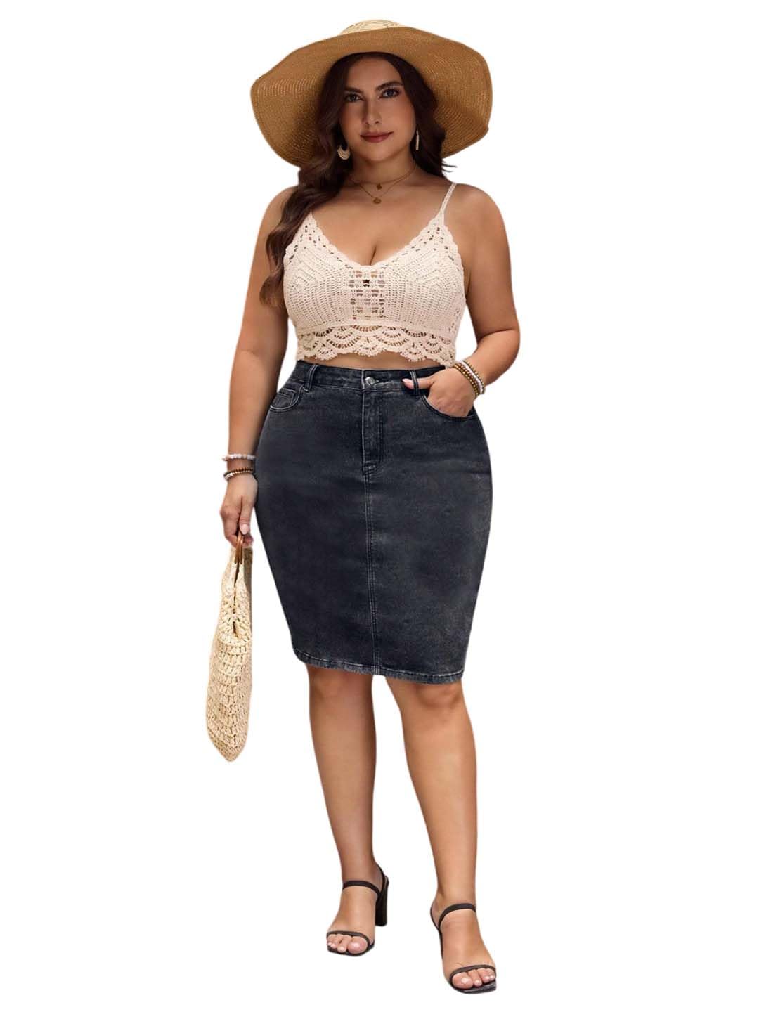 kotty Women's Solid Ruined Smores Stylish Skirt-picture-35